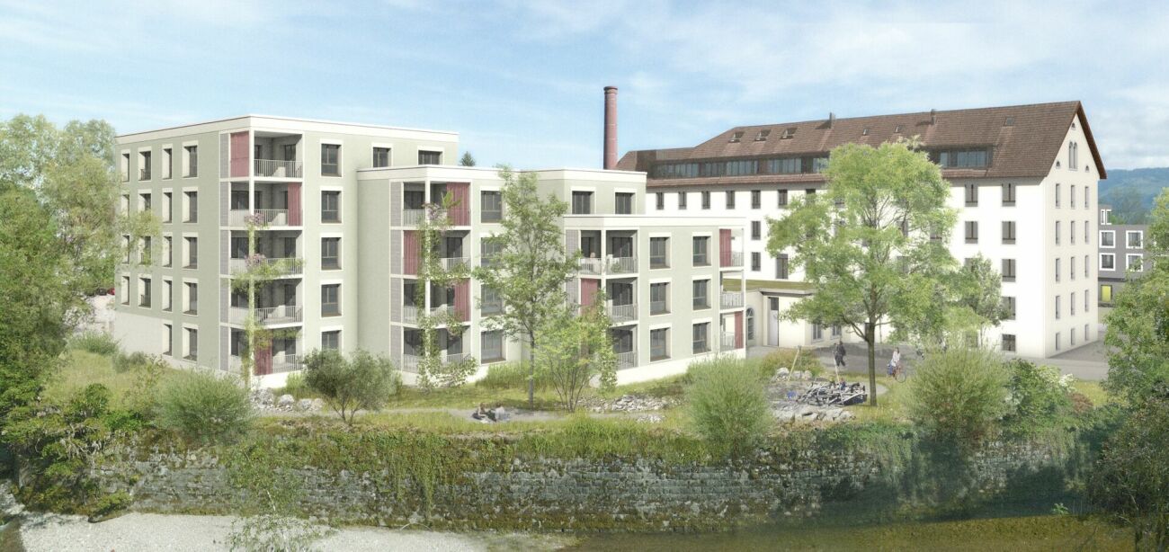 3,5 Zimmerwohnung Holzwiesstrasse 43 - Spinnerei Jona - Aussenansicht