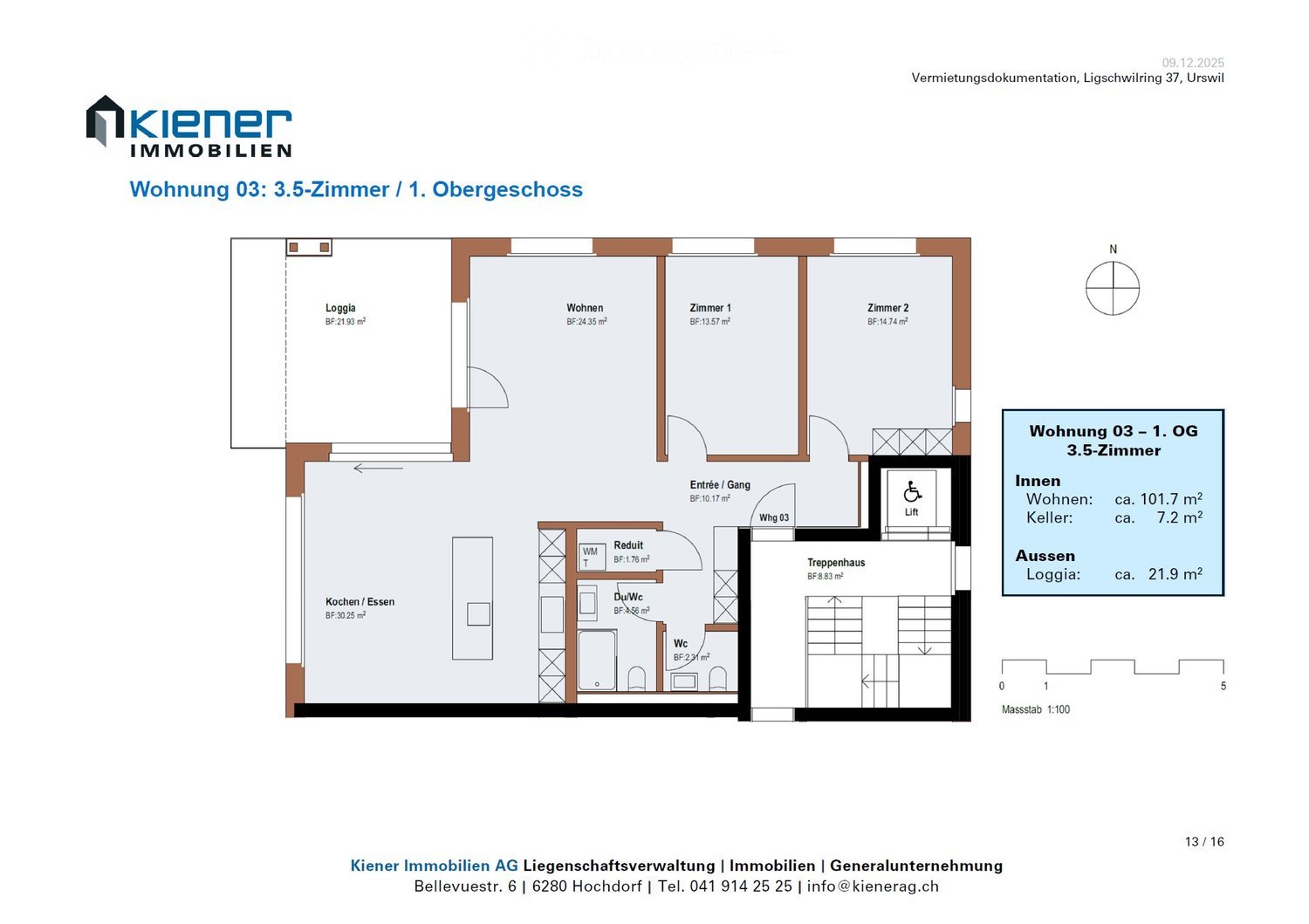 Moderne 3.5-Zimmer-Neubau-Wohnung mit Panoramablick in Hochdorf - Bild 11