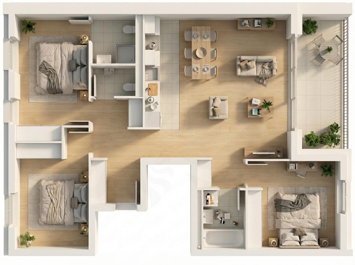 Appartement 5P au 1er étage, 11, route des Jurêts à Choulex - Bild 2