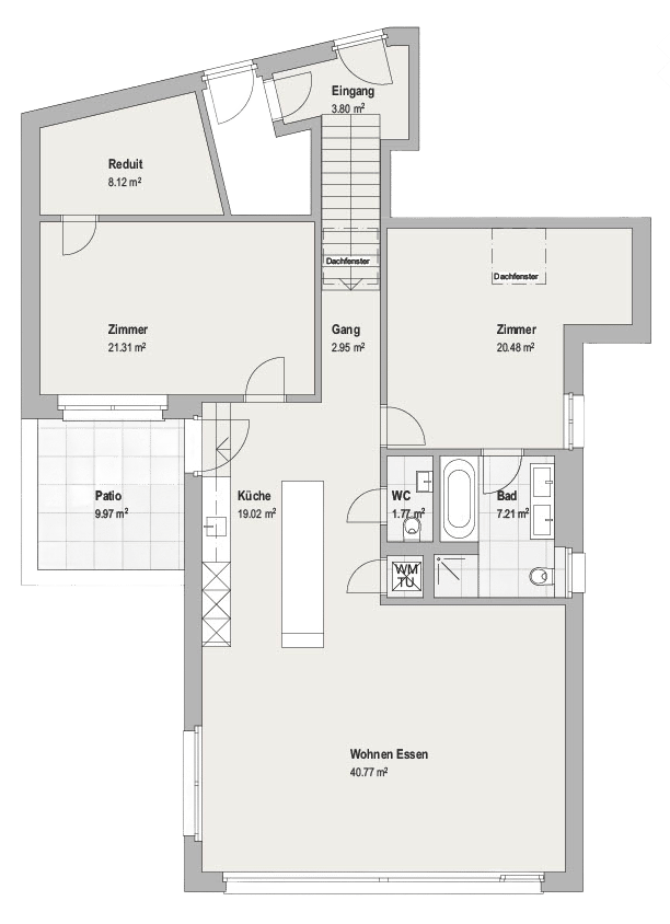 3.5 Zimmer Attikawohnung in St. Niklausen - Bild 7