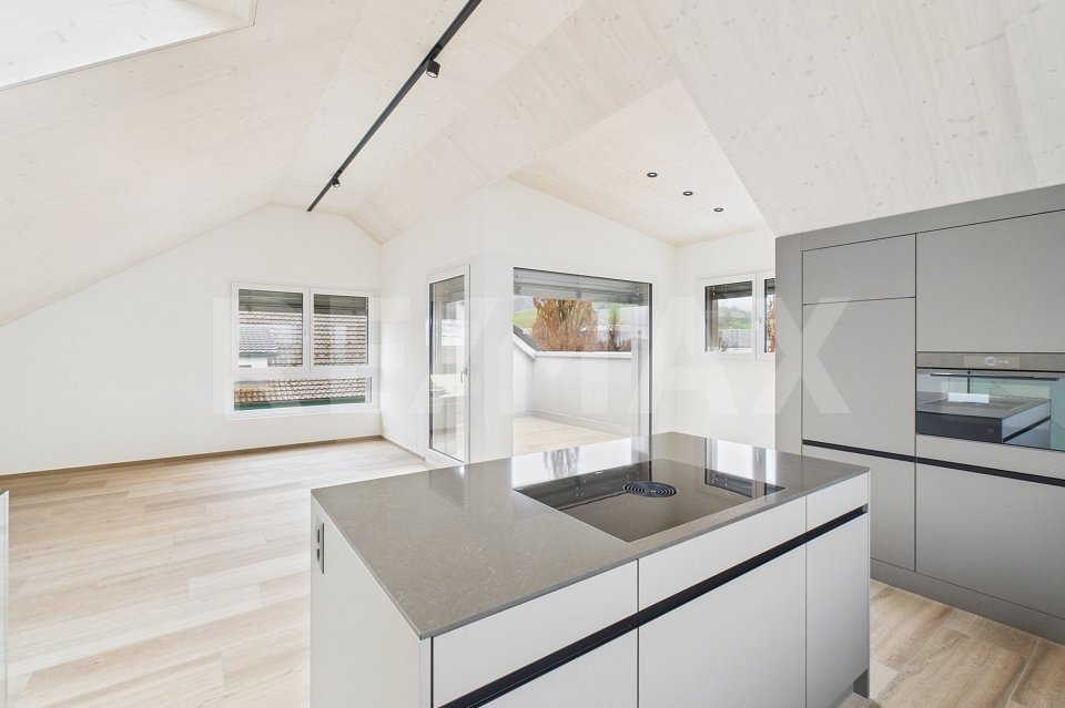 NEUBAU! Superschöne 3.5 Zimmer Dach-Maisonettewohnung mit Balkon in Lachen SZ zu mieten! - Bild 4