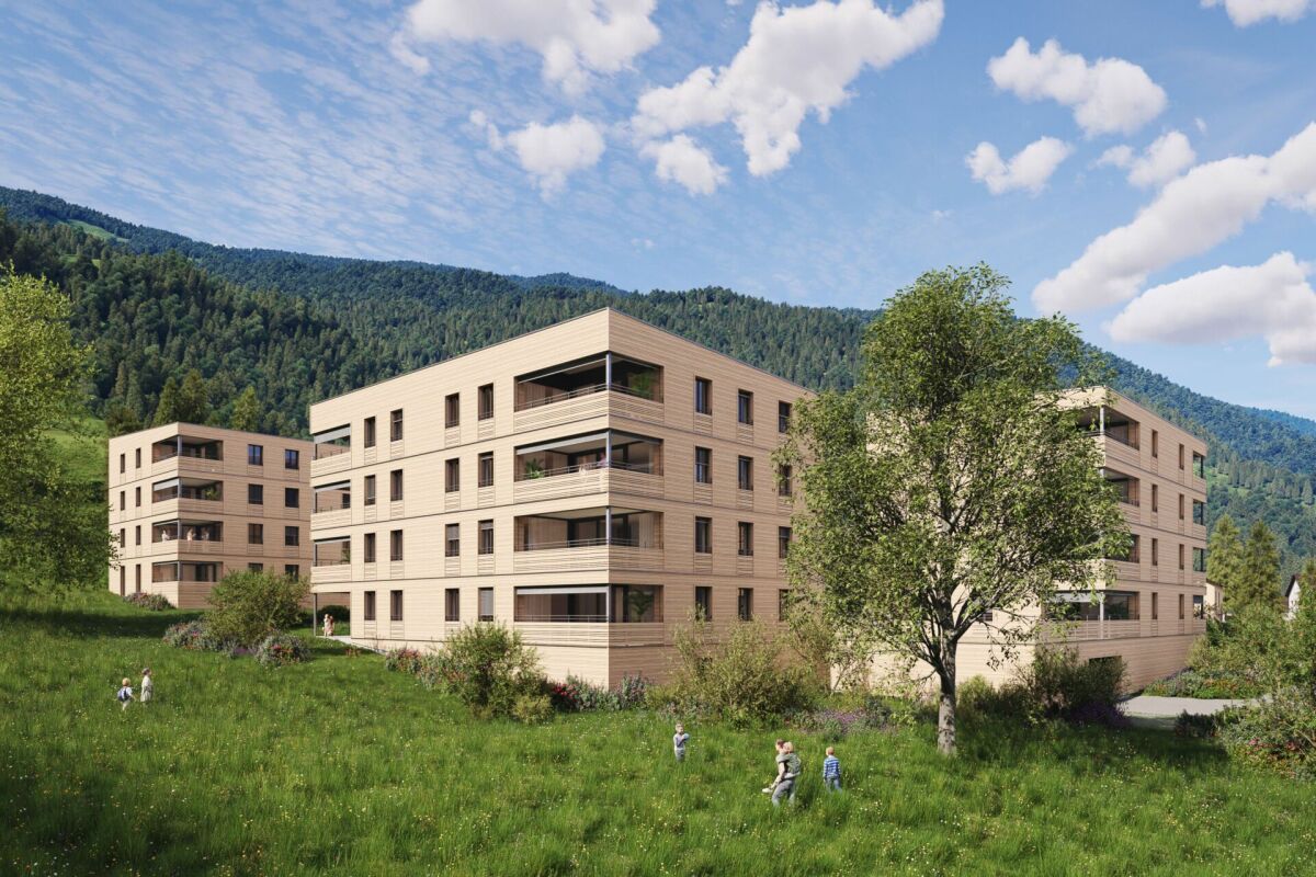 Erstbezug - 3.5 Zimmer-Wohnung - Überbauung Bawangs - Aussenvisualisierung