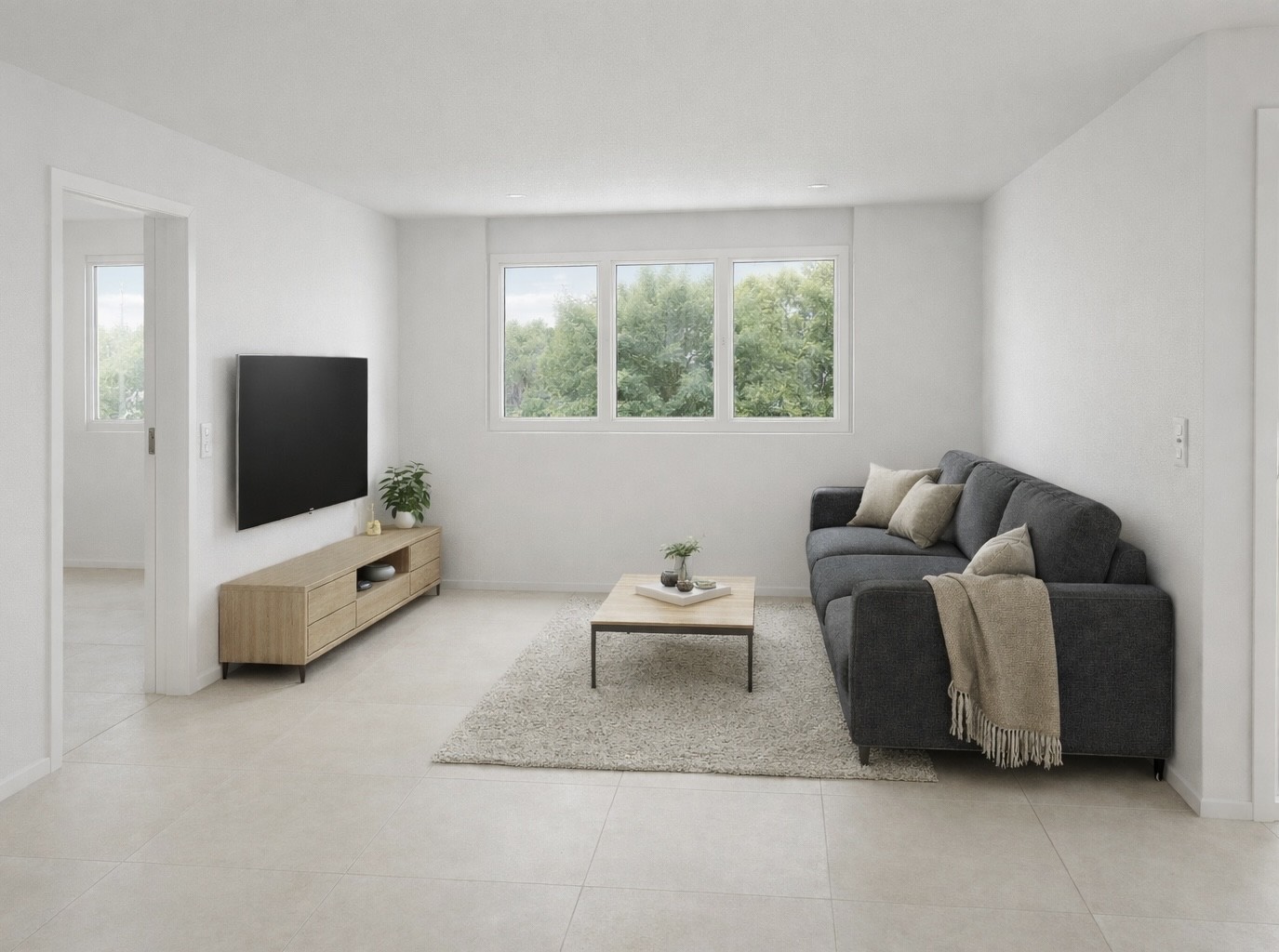 Erstbezug im Eigentumsstandard: 106 m² | 22.8 m² Süd-Balkon | Panorama-Fenster - Lichtdurchfluteter Wohnbereich