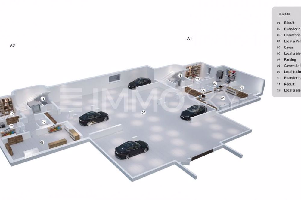 Attikawohnung | 1911, Ovronnaz - Plan 3 d  A 2 parking