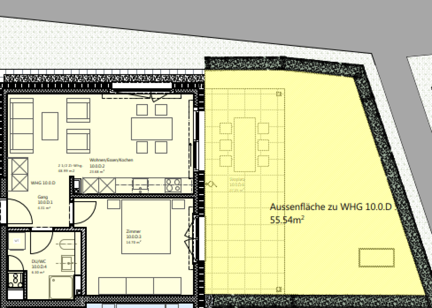 Attraktive 2.5-Zimmer-Gartenwohnung - Grundriss