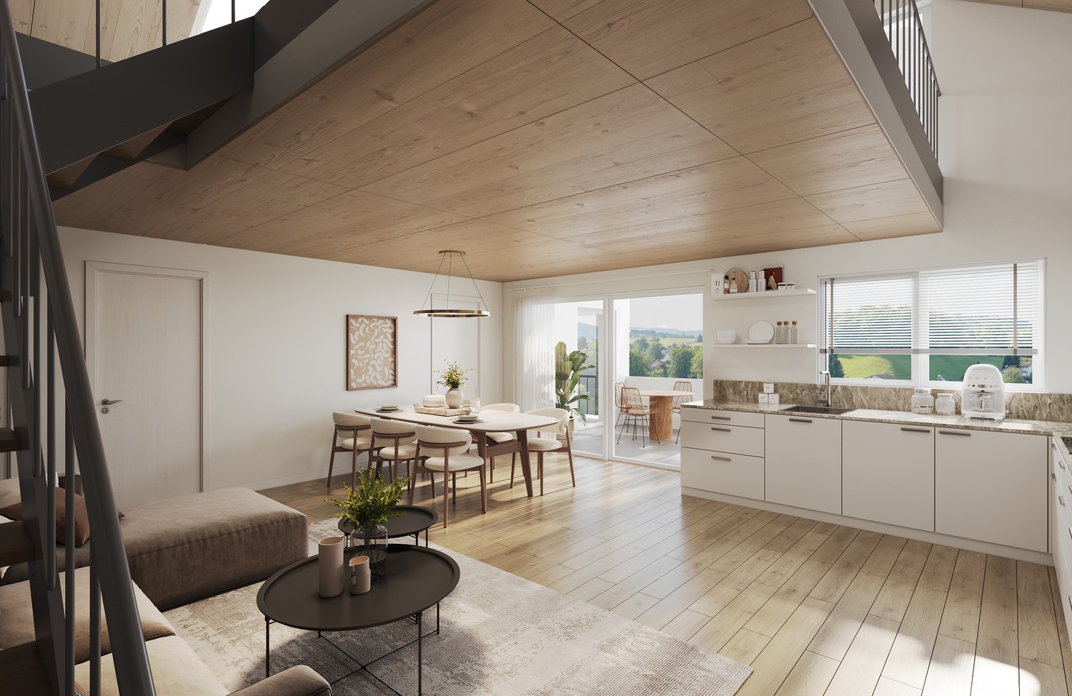 Grosszügige DG-Wohnung im Neubau mit Hochdecken und Loggia - 124m² - Bild 1