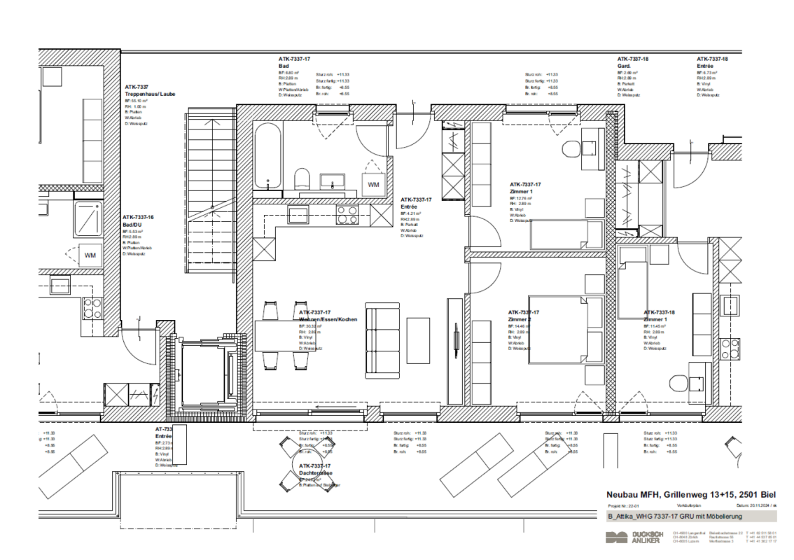 Neue, helle 3½-Zimmer-Attikawohnung mit Terrasse - Bild 9