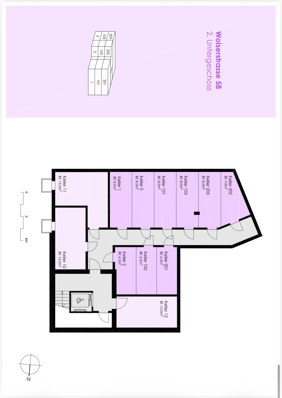 2.5 Zimmerwohnungim 1.OG mit 58.5m2, Balkon 10 m2, Richtung Süden - Bild 13