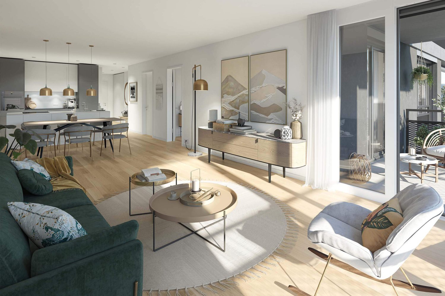 Modernes Wohnen im Herzen von Dübendorf! - Wohnzimmer