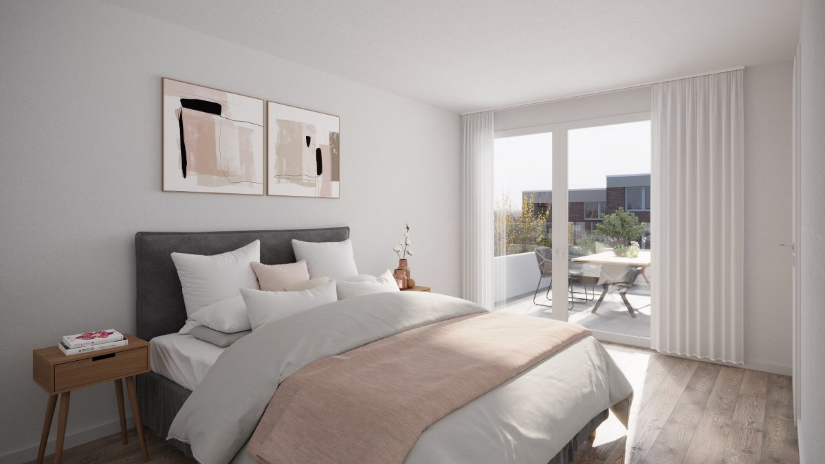 Wohnen im Alter - Neubau an bester Lage - Heller Schlafbereich mit Terrasse