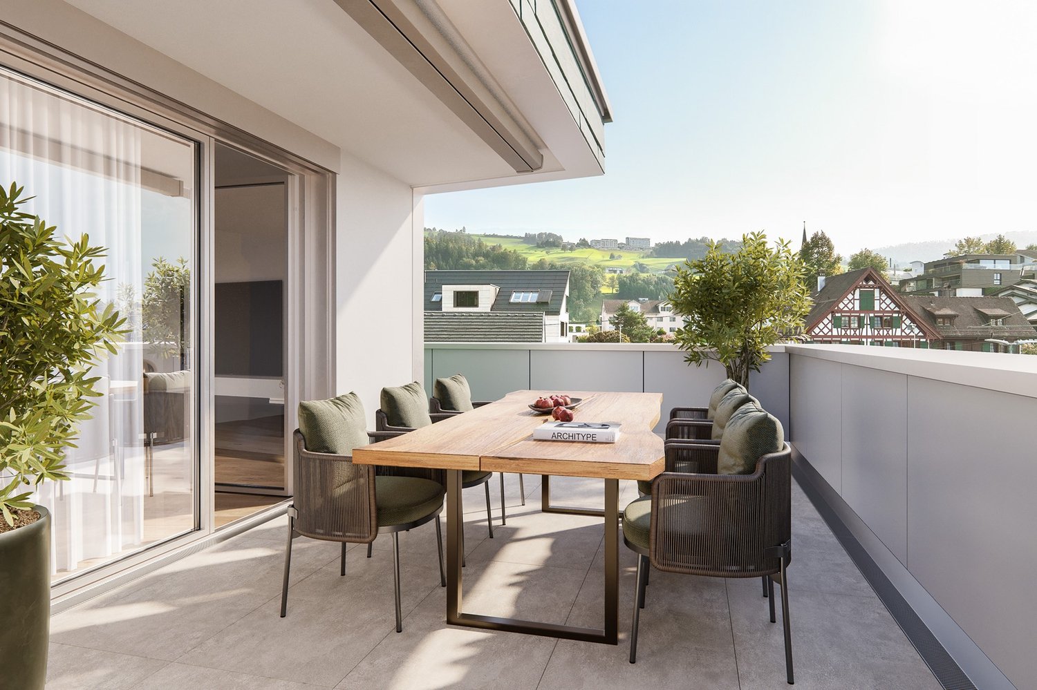 Moderne 3.5-Zimmer-Attikawohnung mit Terasse in Wilen bei Wollerau - Bild 2