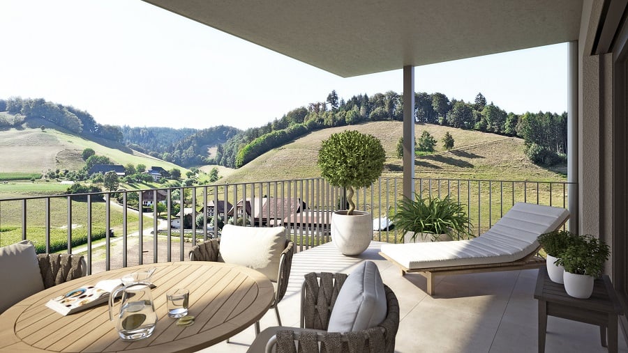 3.5-Zimmer-Dachwohnung mit Galerie, Balkon und Loggia im Rodacher - Bild 1