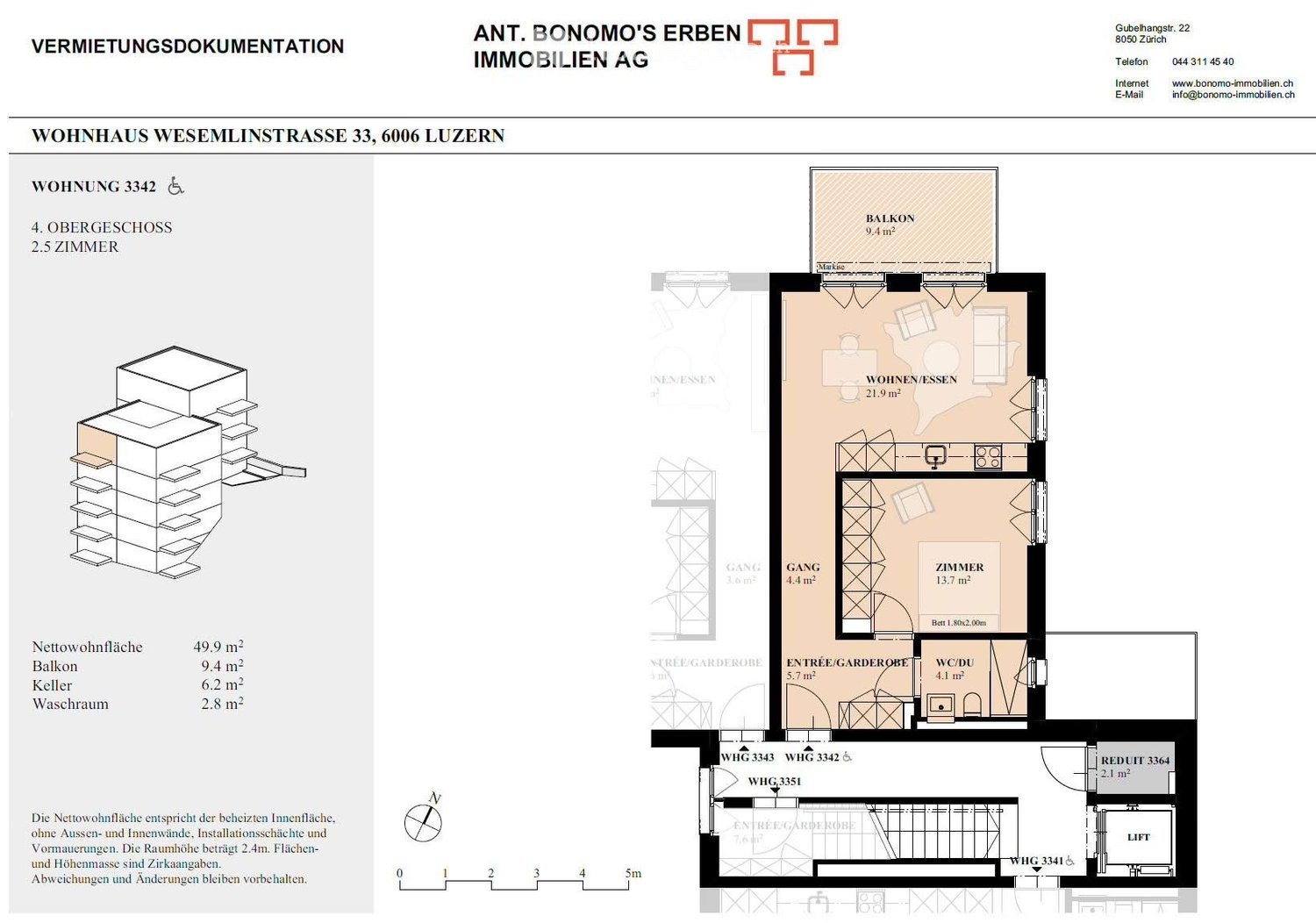Modern 2.5-Room Apartment in Brand New Building - Luzern - Bild 10