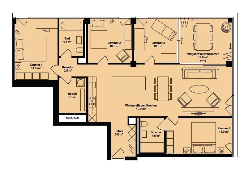 Rhyfalltower - Herausragend wohnen - Grundriss