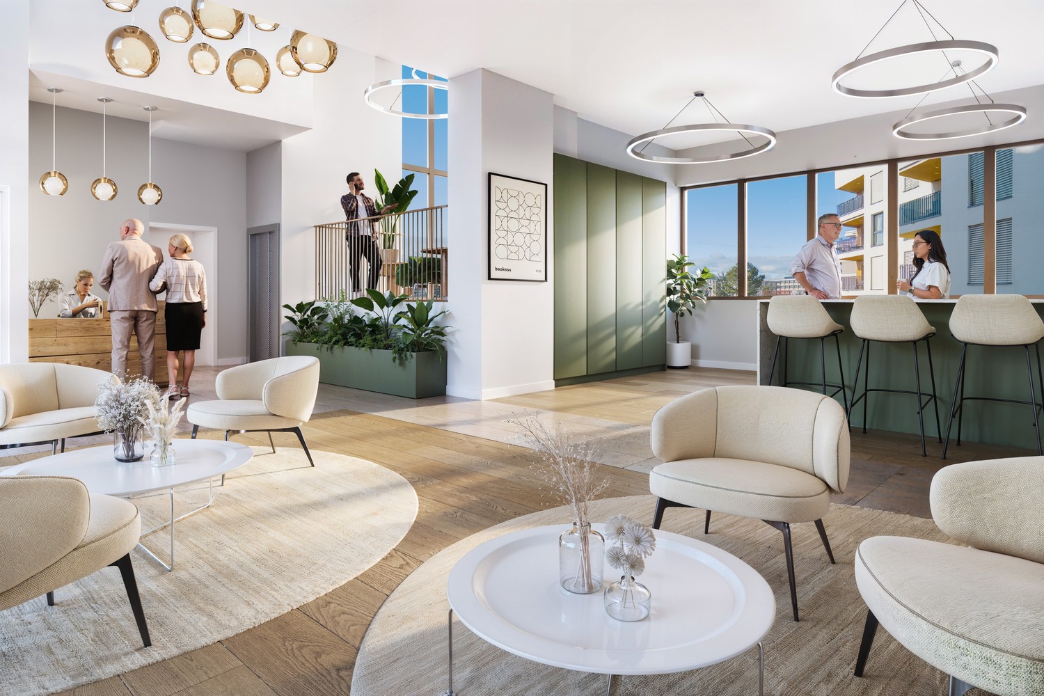 4.5 pièces neufs avec loggia et balcon - Espace partagé