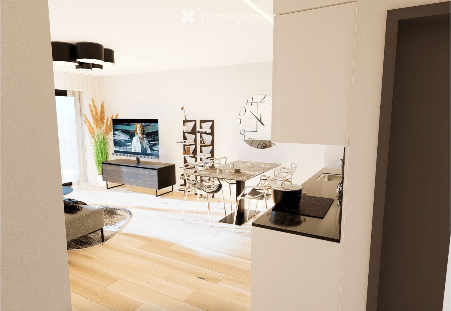 2,5 pièces avec balcon et partiellement meublé - Bild 4