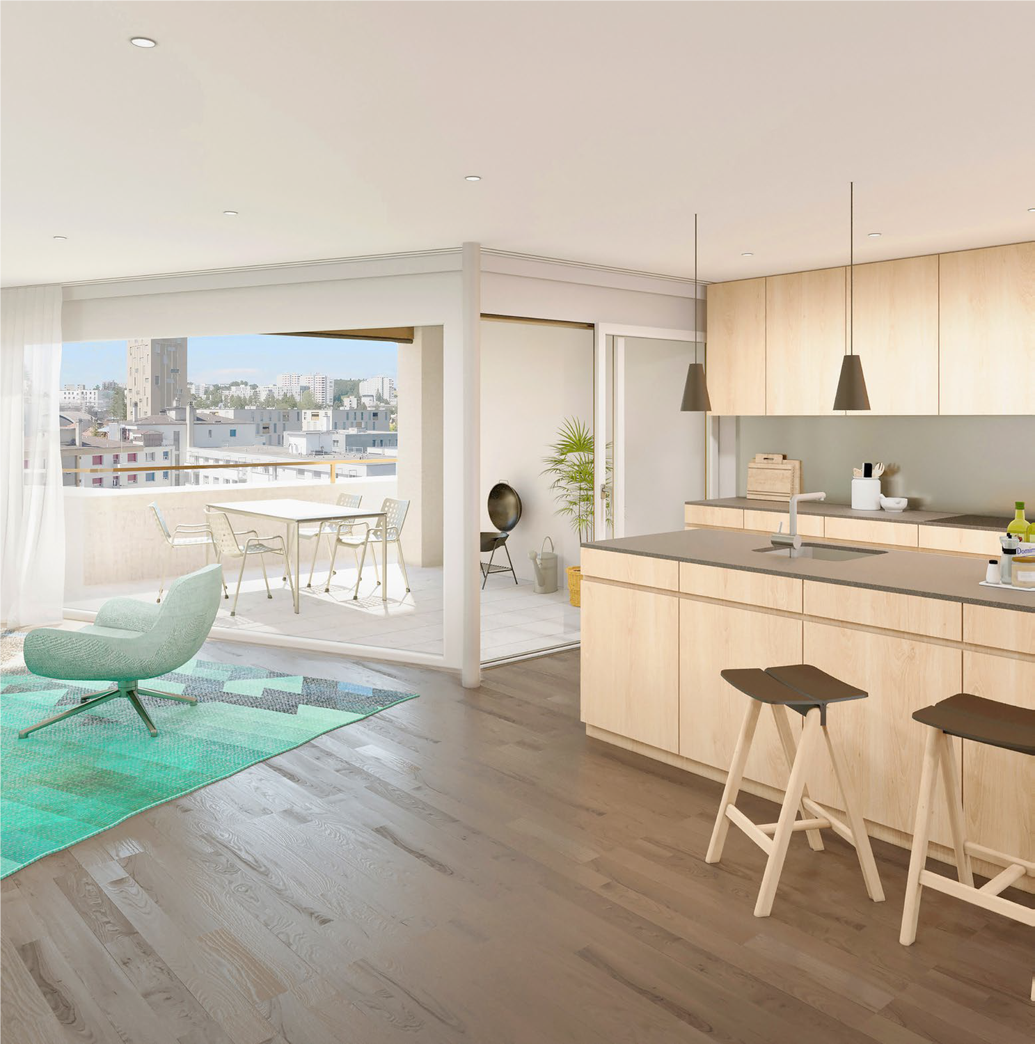 Appartement D63 neuf de 3.5 pièces à louer sur plan - Bild 4