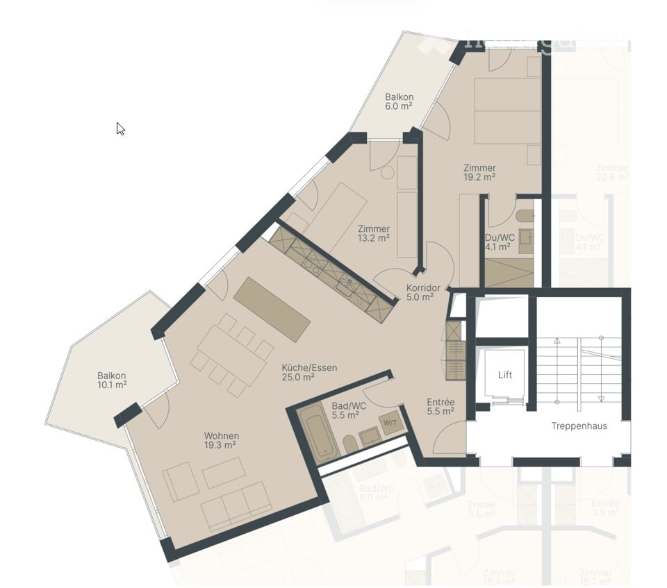 Exklusive 3.5-Zimmer-Neubauwohnung mit hochwertiger Ausstattung - Bild 6