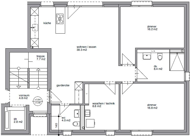 ERSTVERMIETUNG - 3.5-Zimmer-Wohnung im 2. OG mit Balkon und Garage in ruhiger Lage - Bild 4