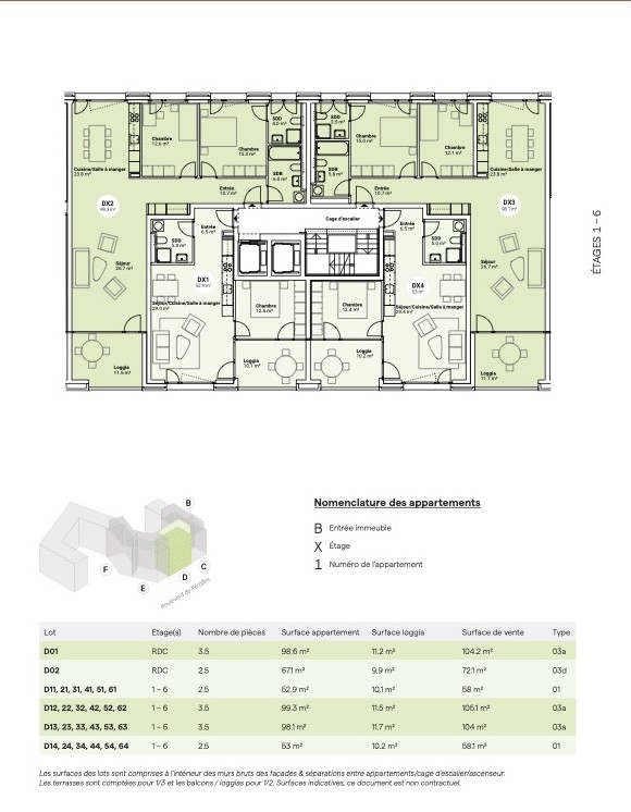 Appartement D63 neuf de 3.5 pièces à louer sur plan - Bild 7