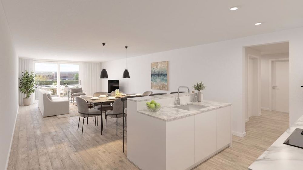 Etagenwohnung | 8954, Geroldswil - Eleganter Wohnbereich mit offener Küche