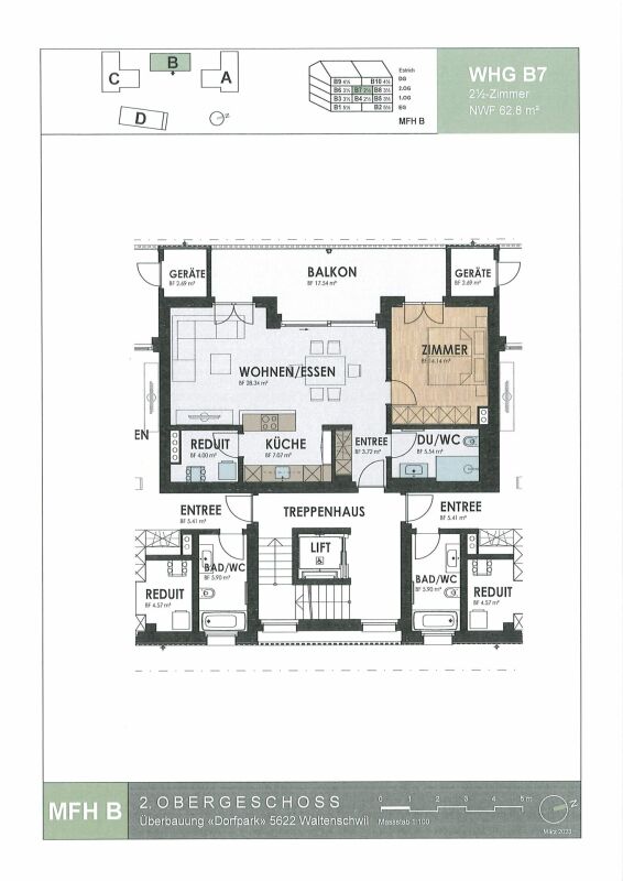 Tolle 2 1/2 Zimmer-Wohnung mit grossem Balkon - Bild 8