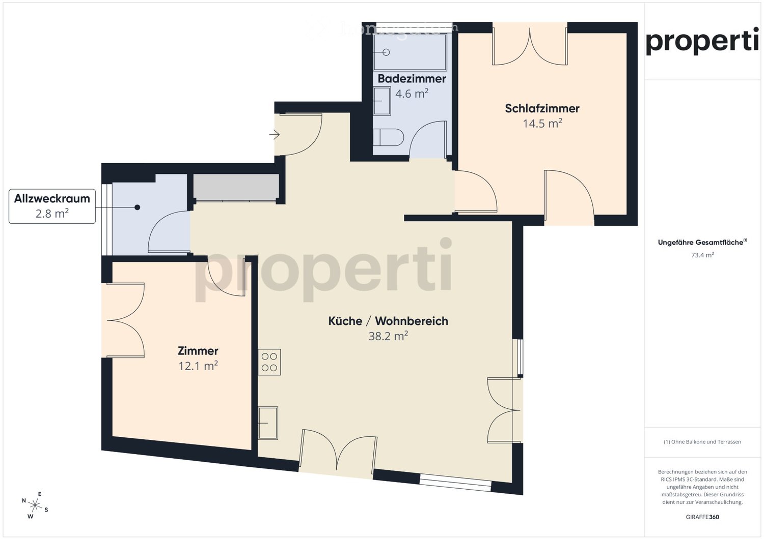 Helle 3.5-Zimmer Gartenwohnung mit 2 Sitzplätzen in Embrach - Bild 4