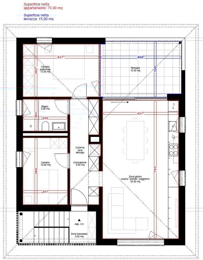 Nuovo attico mansardato moderno con terrazza  Giubiasco - Bild 1