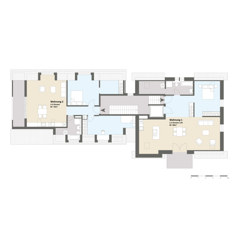 Neubauwohnung mit Wohlfühlcharakter im Herzen von Rüti - Grundriss Dachgeschoss