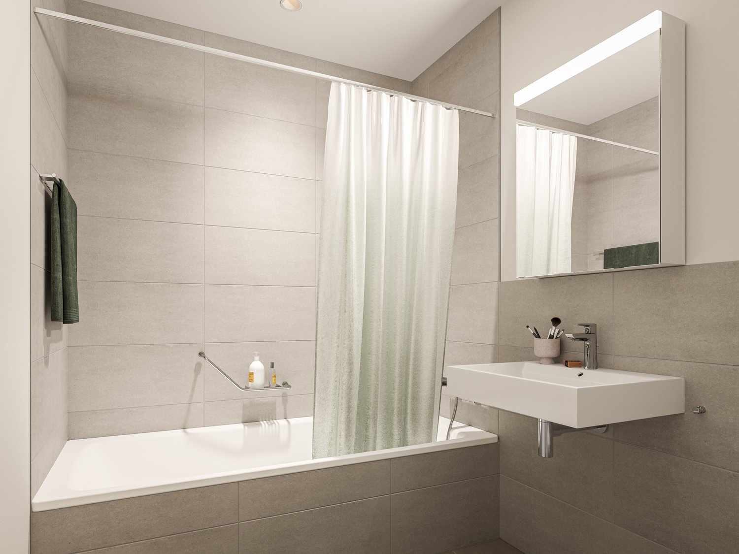 Tivoli Garten in Spreitenbach - Viel mehr als gewohnt - Visualisierung Bianco Badezimmer