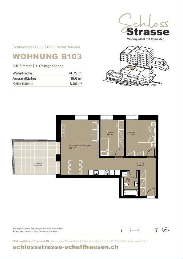 Schlossstrasse - Wohnqualität mit Charakter. - WB103 Grundriss