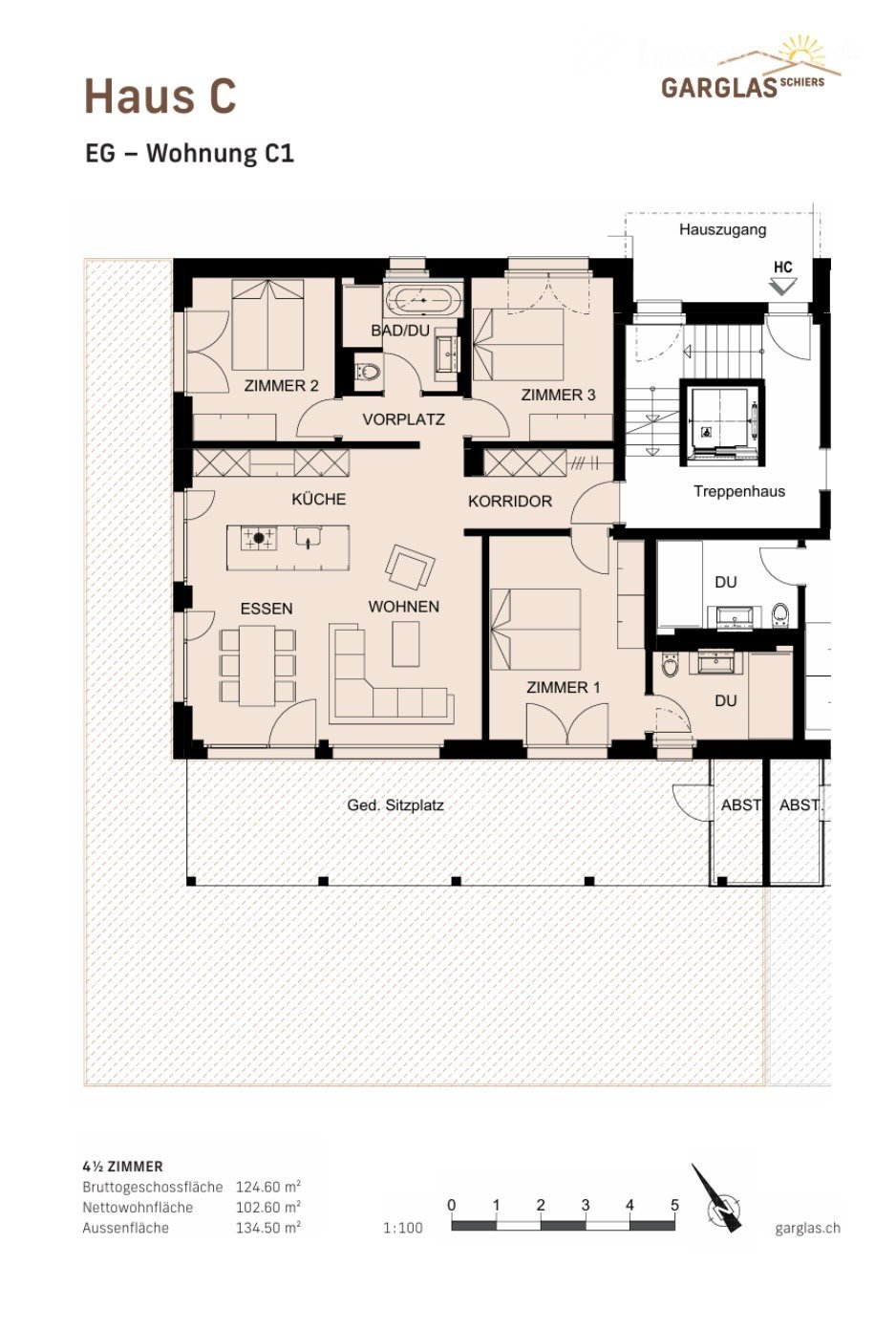 Erstvermietung | Minergie-Neubau mit grosser Terrasse | 4.5 Zi EG in Schiers - Bild 6