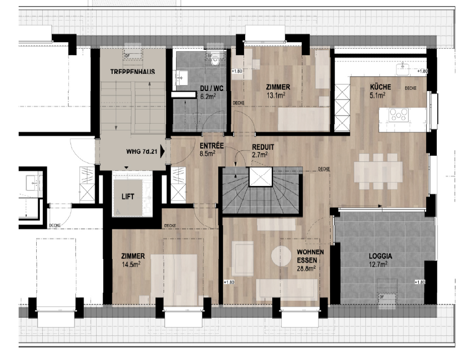 Moderne Maisonettewohnung mit speziellem Grundriss - Bild 4