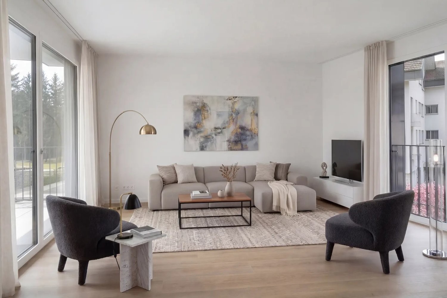 ERSTVERMIETUNG: Wohnen mitten im Dorf - Wohnzimmer