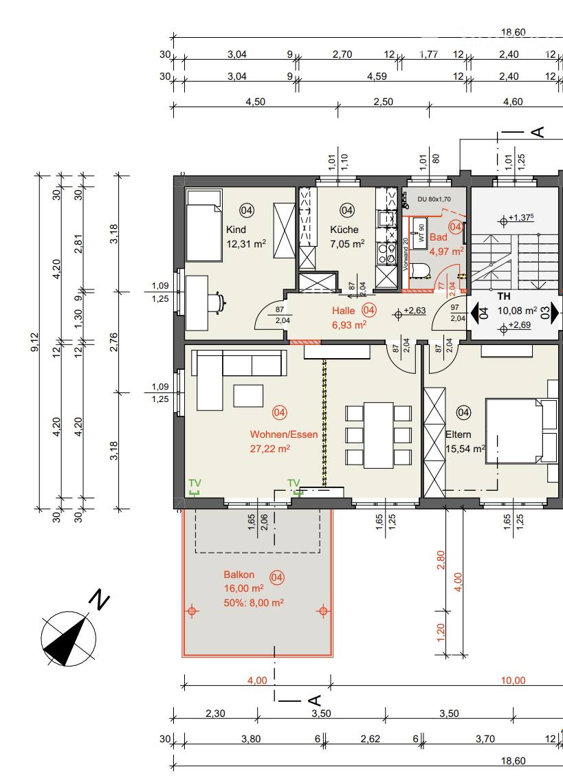 Moderne 3.5-Zimmer-Neubau-Wohnung mit Balkon in Derendingen - Bild 1