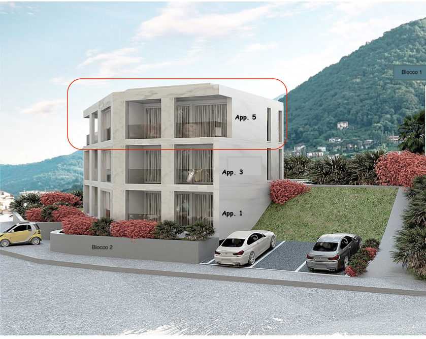 Moderno attico 3.5 locali con terrazze vista lago/monti - Bild 2