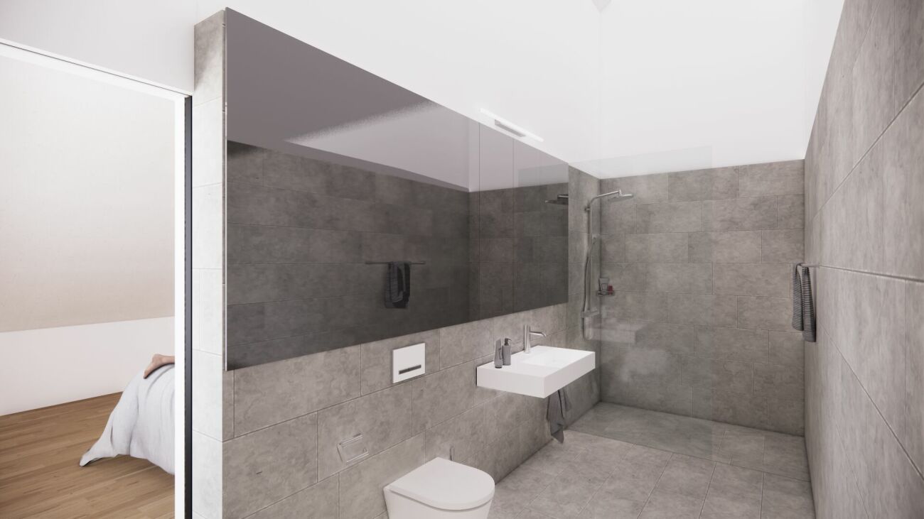 4.5-Zimmer-Attikawohnung in Oberurnen - Visualisierung Badezimmer