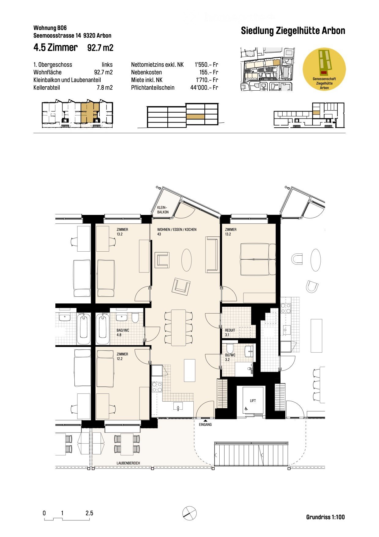 Erstbezug 4.5-Zimmer-Genossenschafts-Wohnungen in Arbon in unmittelbarer Nähe zum See - Bild 11