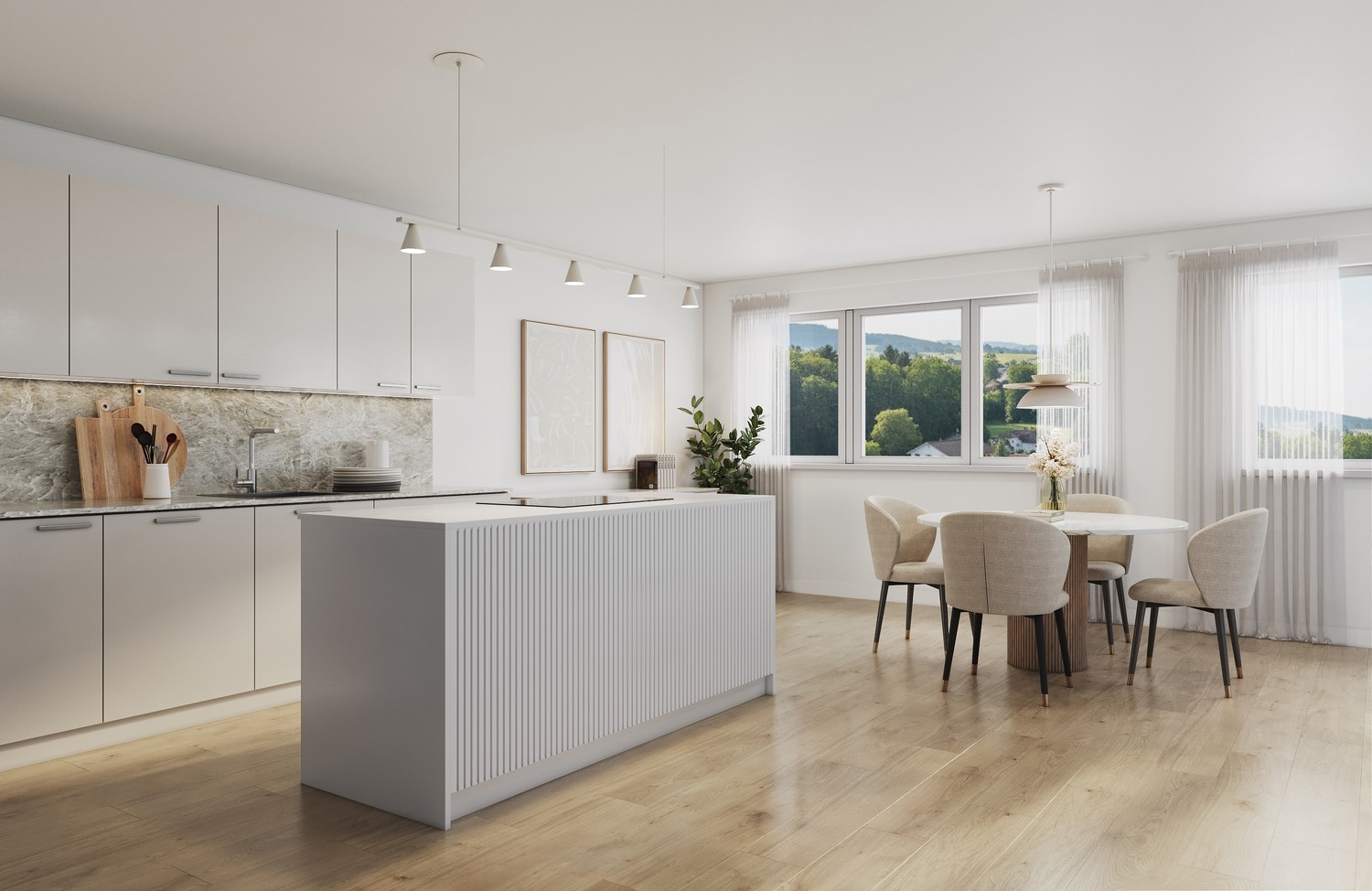 Familienwohnung 4.5-Zimmer im Neubau mit Balkon und Reduit - 105m² - Bild 1