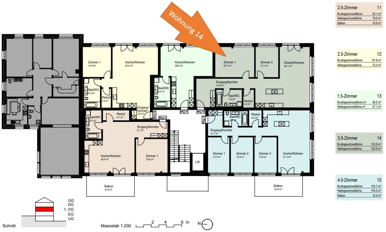 Grosszügige 3.5-Zimmer-Wohnung im Neubau mit Reduit - 103m² - Bild 2