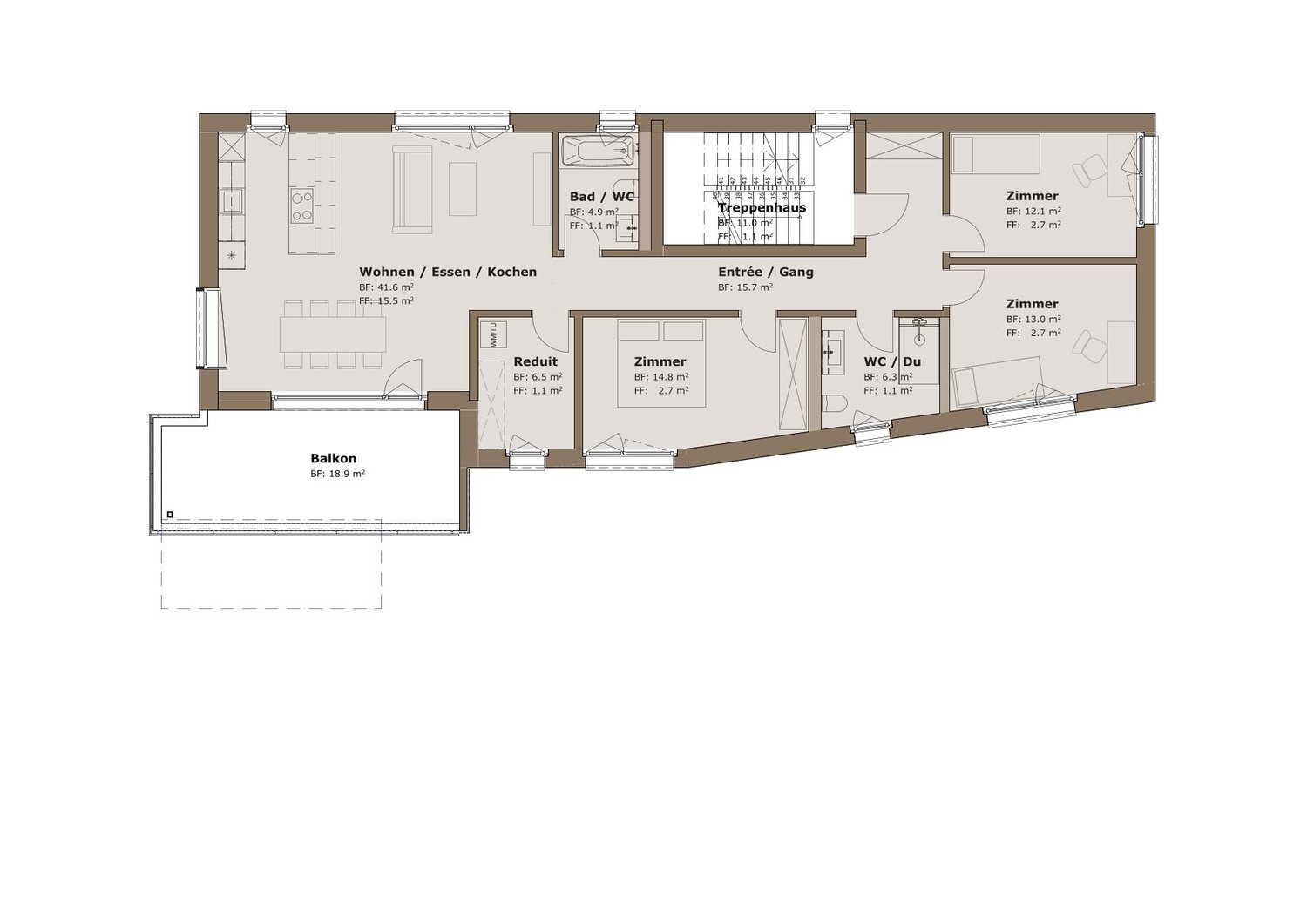 Erstvermietung - 4.5-Zimmer Wohnung im 1. OG - Bild 1