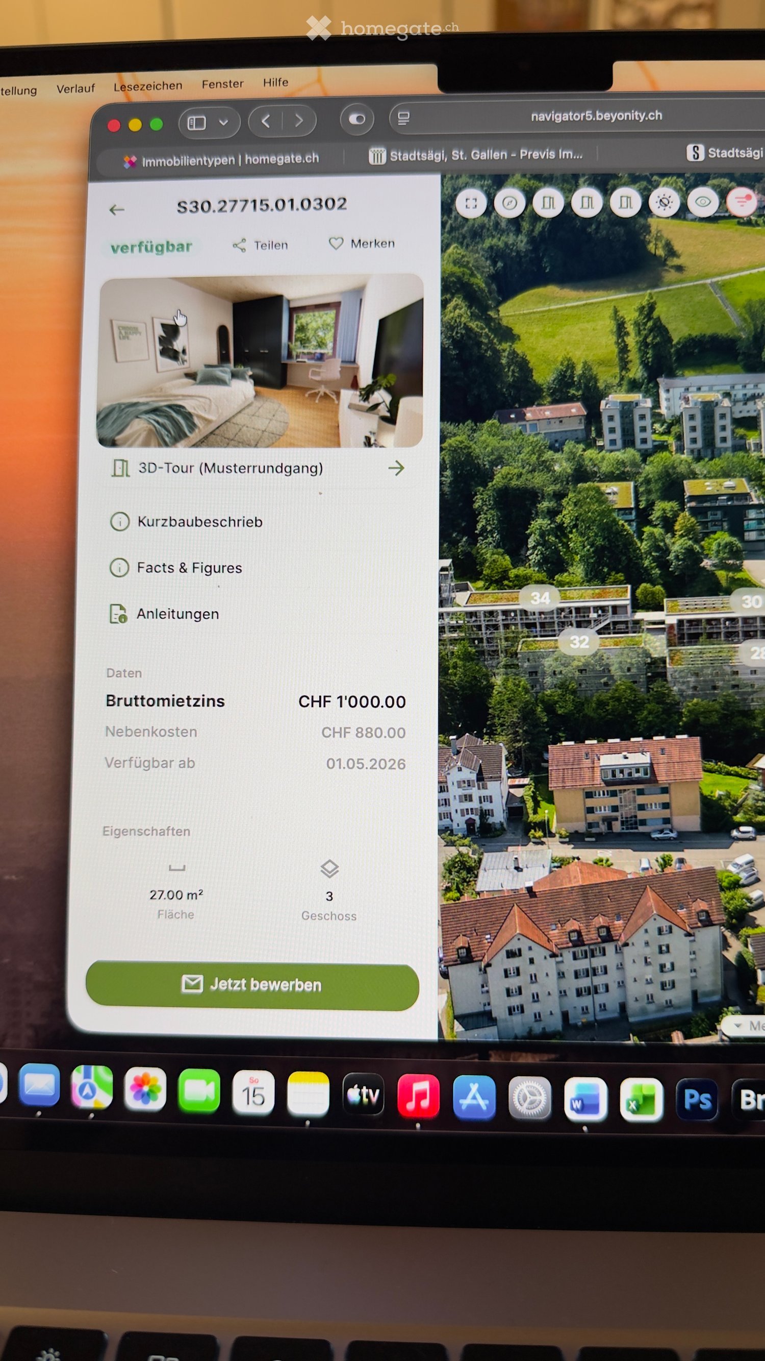 Moderne 1-Zimmer-Wohnung in St. Gallen Neubau - Bild 1