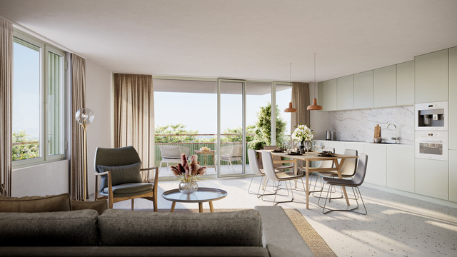 Studio avec grand balcon dans un quartier calme et verdoyant - Bild 1