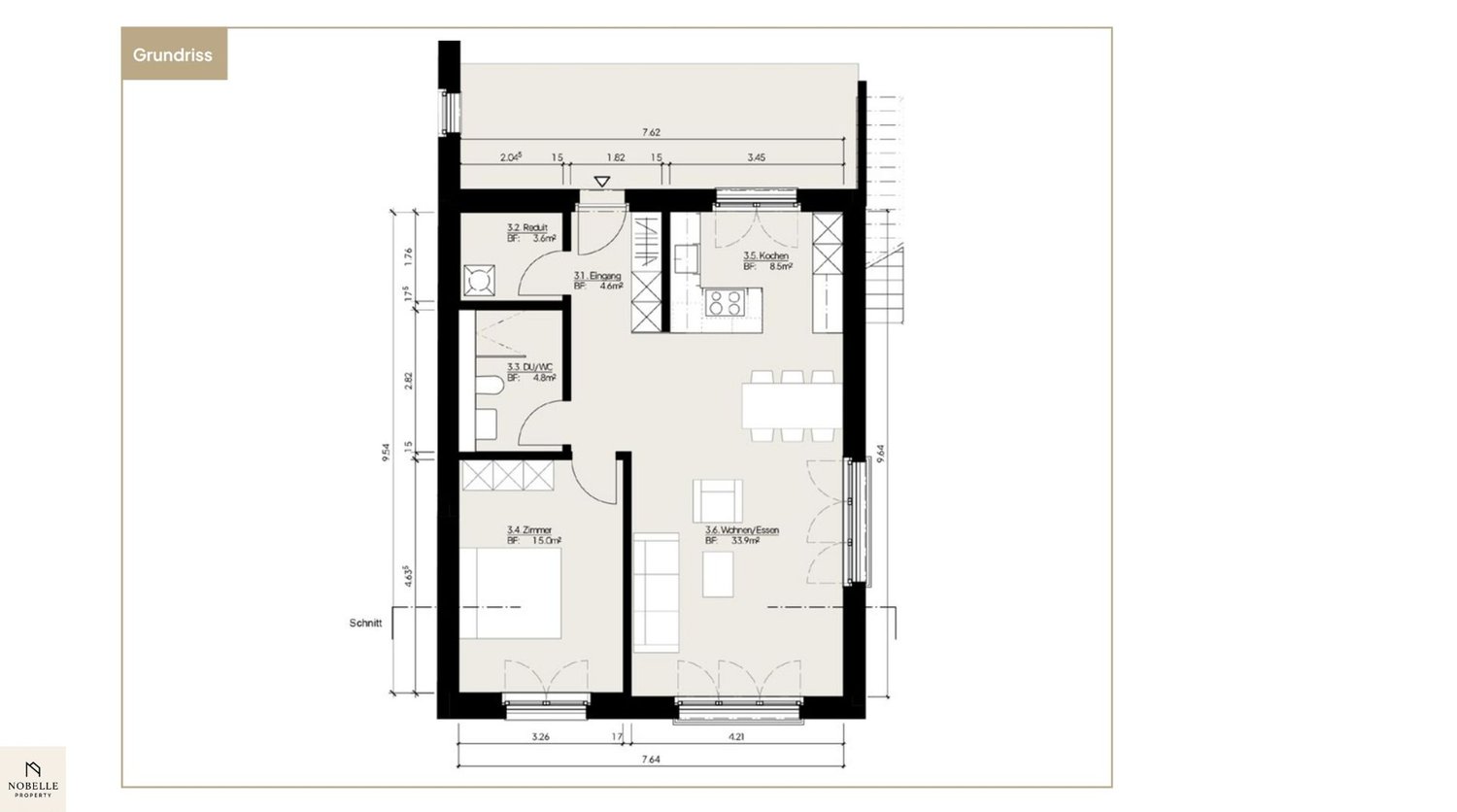 Moderne 2.5-Zimmer-Wohnung in ruhiger Lage in Dachsen inkl. PP - Bild 11