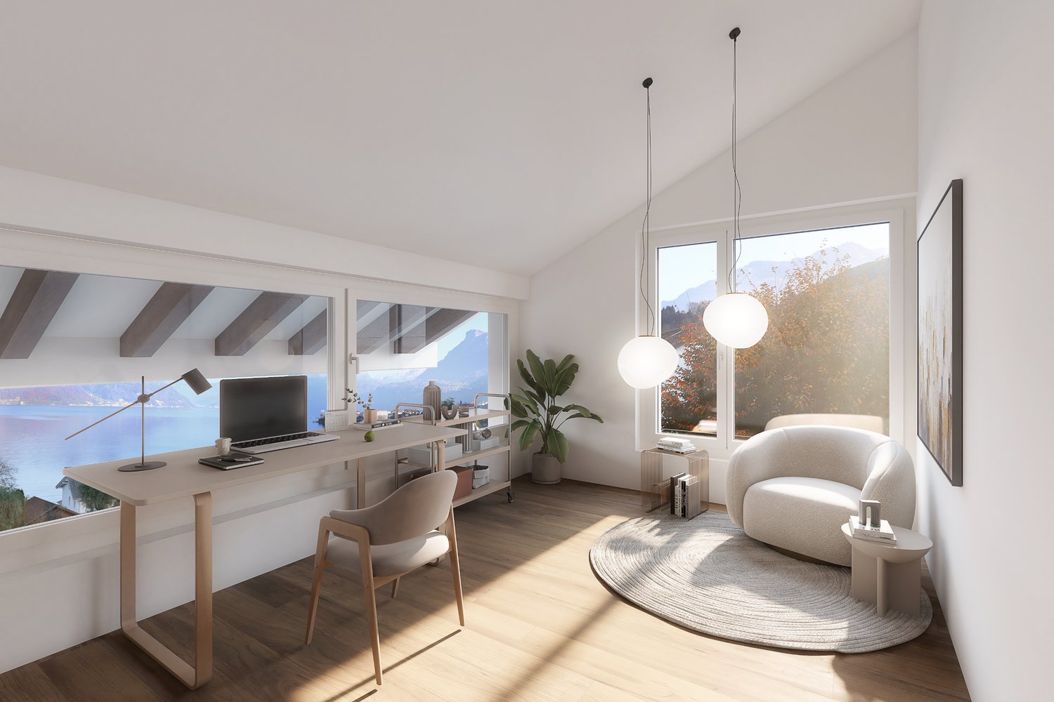 Neubau Haus G2 - Homeoffice mit Seesicht