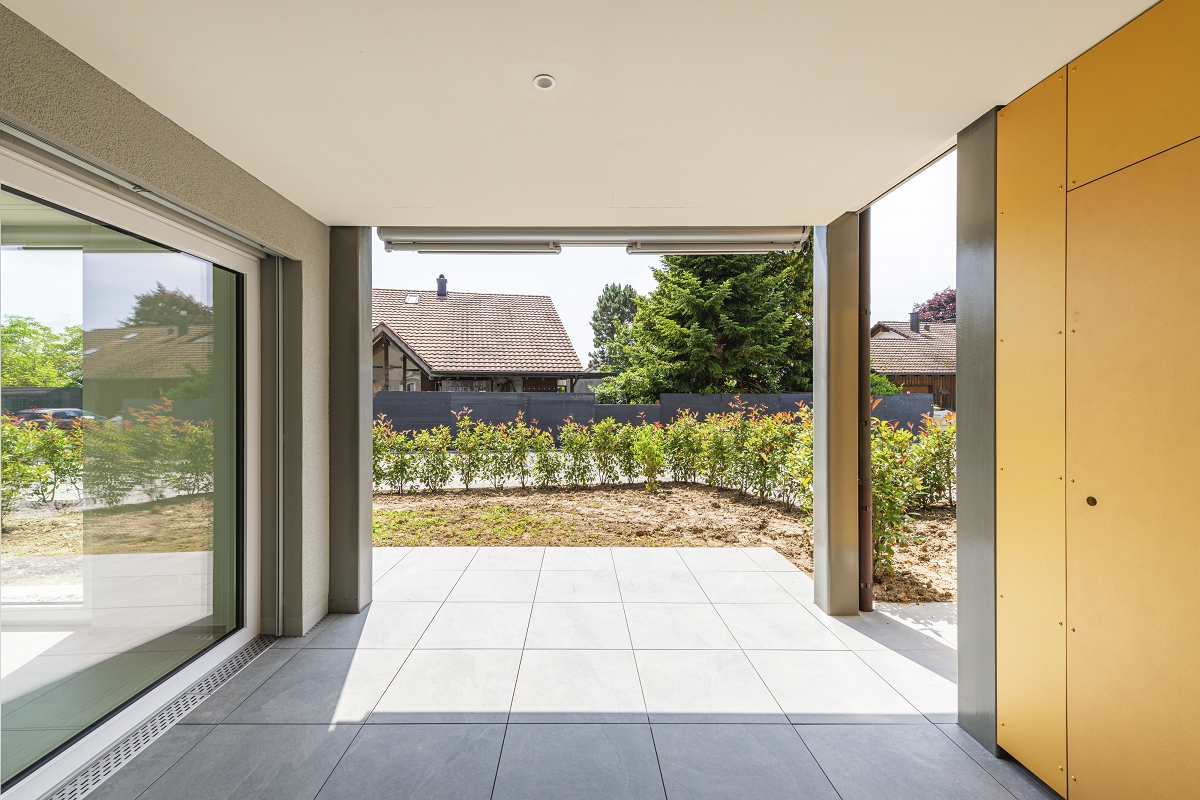 Willkommen im Neubauprojekt Hagaarte in Hallau - Sitzplatz