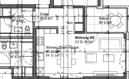 2.5-Zimmer-Neubauwohnung mit Balkon zur Untermiete in zentraler Lage - Bild 8