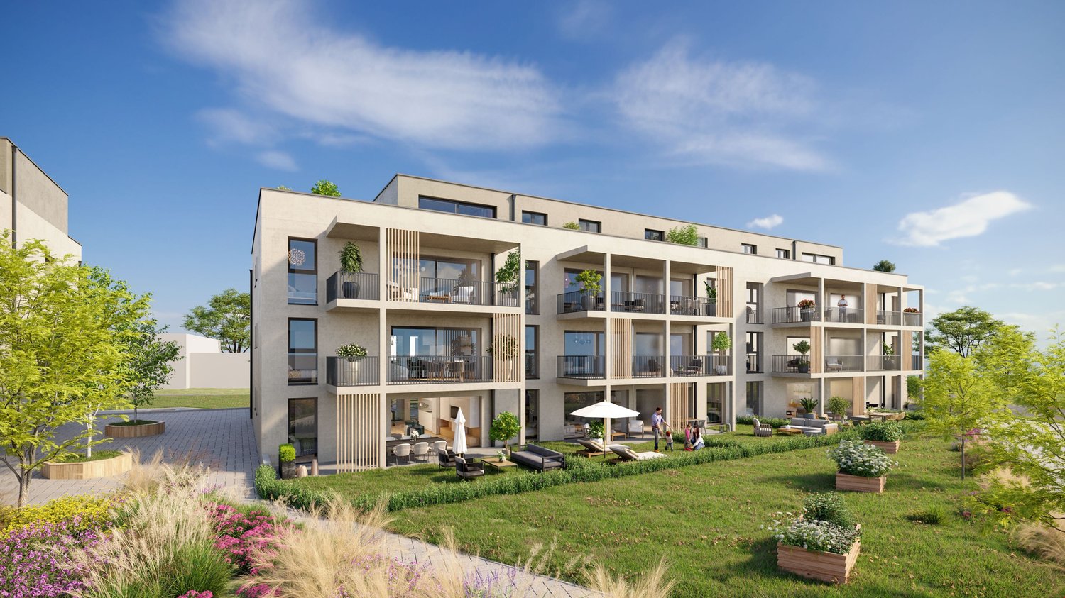 Appartement 2.5p neuf - rez-de-chaussée - terrasse et gazon - Bild 4