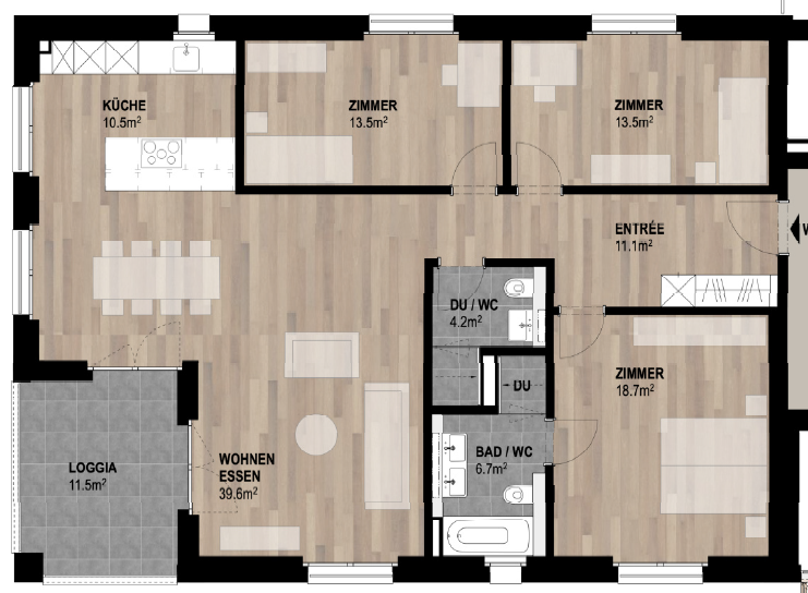 Moderne Neubauwohnung mit hohem Ausbaustandard - Bild 3