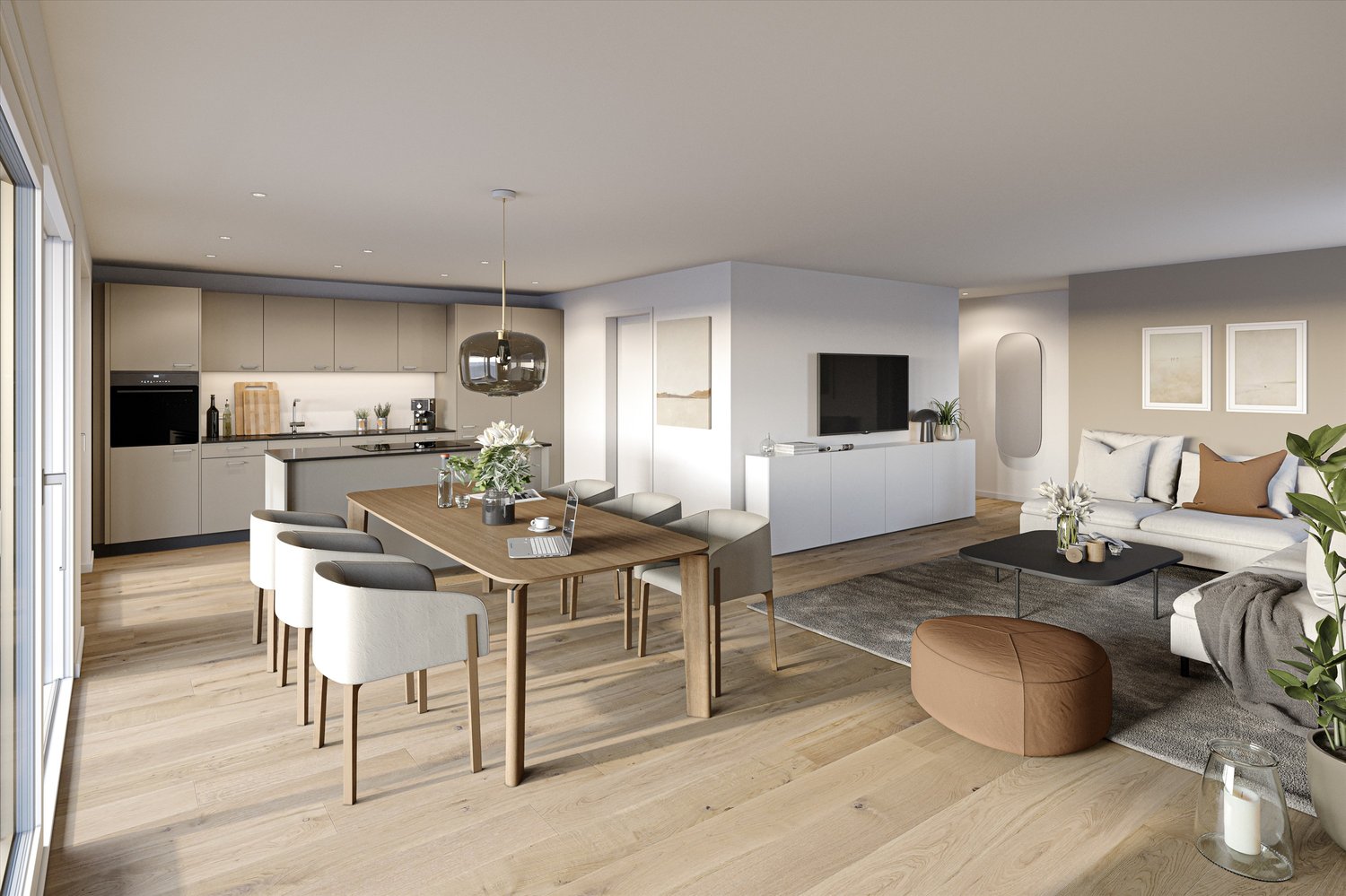 Moderne Neubauwohnung im Minergiestandard mit Waschturm - Küche